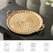 Glitzhome® Gold Round Metal Embossed Decorative Trays Set